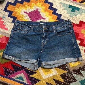 Old Navy Blue Jean Shorts with Cuffed Hem and Relaxed Style